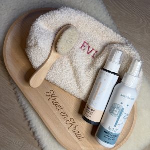 Teddy toilettas / accessoire tas – met naam geborduurd